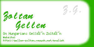 zoltan gellen business card